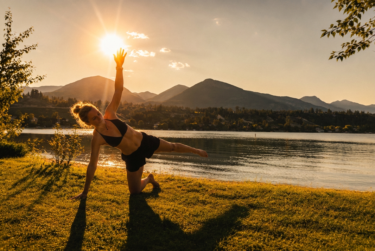 Bewegung am See bei Sonnenuntergang — Summer Edition