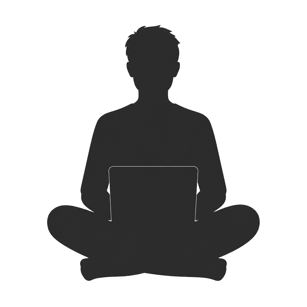 Silueta s notebookem — Online Konsultation